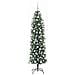 Albero di Natale Artificiale Sottile Verde e Bianco 180 cm - Foto miniatura 4