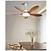 Ventilatore A Soffitto Con Luce Barbet Con Telecomando Led Marrone Chiaro - Foto miniatura 1