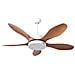 Ventilatore A Soffitto Con Luce Barbet Con Telecomando Led Marrone Chiaro - Foto miniatura 2