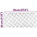 Dischi Quadrati 4 pcs Argento 70 x 30 cm Alluminio - Foto miniatura 8