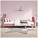 Struttura letto bambini con testata Rosa 90 x 190 cm Velluto - Foto miniatura 3