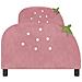 Struttura letto bambini con testata Rosa 90 x 190 cm Velluto - Foto miniatura 5