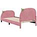 Struttura letto bambini con testata Rosa 90 x 190 cm Velluto - Foto miniatura 7