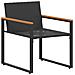 Set di Mobili con cuscino 3 pcs Nero e Turchese Rattan - Foto miniatura 7