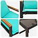 Set di Mobili con cuscino 3 pcs Nero e Turchese Rattan - Foto miniatura 9