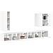 Set di Mobiletto da TV a Parete 6 pcs Bianco Lucido - Foto miniatura 3