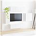 Set di Mobiletto da TV a Parete 6 pcs Bianco Lucido - Foto miniatura 4