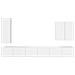 Set di Mobiletto da TV a Parete 6 pcs Bianco Lucido - Foto miniatura 9