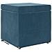 Pouf Blu 41 x 41 x 40 cm Velluto e Legno Ingegnerizzato - Foto miniatura 1
