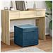 Pouf Blu 41 x 41 x 40 cm Velluto e Legno Ingegnerizzato - Foto miniatura 2