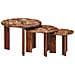 Tavoli da Caffè Nido 3 pcs Multicolore Legno massello riciclato - Foto miniatura 1