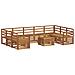 Set divani 10 pcs Naturale Legno di Acacia Massello - Foto miniatura 1