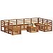 Set divani 10 pcs Naturale Legno di Acacia Massello - Foto miniatura 3