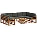 Set di divani da esterno 10 pcs Naturale e Antracite - Foto miniatura 1