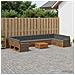 Set divani con cuscino 11 pcs Legno di Acacia Massello - Foto miniatura 2