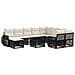 Set Divano da Giardino 11 pz Nero polyrattan - Foto miniatura 1
