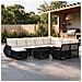 Set Divano da Giardino 11 pz Nero polyrattan - Foto miniatura 8