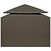 Copertura Superiore Per Gazebo A 2 Strati 310g / m² 4x3m Talpa - Foto miniatura 5