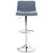 2 Sgabelli Alti Hoover in Tessuto - Set 2 Sgabelli Bar Design Regolabile 59-80 cm I Sedie Sgabello Girevole 360°con Schienale Blu Cromato - Foto miniatura 1