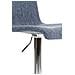 2 Sgabelli Alti Hoover in Tessuto - Set 2 Sgabelli Bar Design Regolabile 59-80 cm I Sedie Sgabello Girevole 360°con Schienale Blu Cromato - Foto miniatura 5