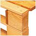 Pouf Da Giardino Con Pallet In Legno Marrone Miele - Foto miniatura 2