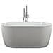 Vasca Da Bagno Free Standing Ovale Acrilico Bianco Lucido 138 X 57 X 75 Cm - Foto miniatura 1