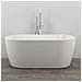 Vasca Da Bagno Free Standing Ovale Acrilico Bianco Lucido 138 X 57 X 75 Cm - Foto miniatura 2