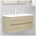 Mobile Lavabo Rovere Sonoma 90x38,5x45 cm in Legno Multistrato - Foto miniatura 1
