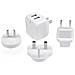 Caricabatterie da Muro a doppia porta x2 USB ad alta potenza (17W / 3.4 Amp) Alimentatore USB da viaggio (Internazionale)  - Foto miniatura 6