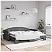 Divano Letto Con Letto Estraibile Grigio Scuro 90x190cm Tessuto - Foto miniatura 1
