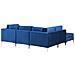 4 Posti Evja Velluto Blu Marino Con Ottomana Lato Destro - Foto miniatura 6