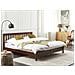 Letto Legno Di Pino Mayenne 180 X 200 Cm Marrone Scuro - Foto miniatura 1