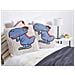 Set Di 2 Cuscini Gambir Cotone 45 X 45 Cm Blu - Foto miniatura 1