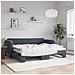 Divano Letto Con Letto Estraibile Grigio Scuro 90x200cm Velluto - Foto miniatura 1