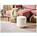 Pouf Contenitore Ogden Bouclé Bianco - Foto miniatura 1