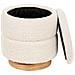 Pouf Contenitore Ogden Bouclé Bianco - Foto miniatura 3