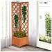Fioriera Angolare Traliccio Esterno Porta Fiori E Rampicanti Angolo 40x40x145cm - Foto miniatura 1