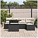 Set divani giardino  6 pezzi con cuscini Rattan nero, Divano giardino  2 posti con cuscini Rattan nero - Foto miniatura 3