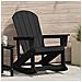 Sedia a dondolo Adirondack Nera 73.5x92x90 cm HDPE - Foto miniatura 2