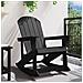 Sedia a dondolo Adirondack Nera 73.5x92x90 cm HDPE - Foto miniatura 3