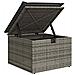 Set Divano da Giardino 5 pz con Cuscini Grigio in Polyrattan - Foto miniatura 8