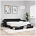 Divano Letto Estraibile con Cassetti Nero 90x190 cm in Velluto - Foto miniatura 2