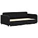 Divano Letto Estraibile con Cassetti Nero 90x190 cm in Velluto - Foto miniatura 3