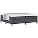 Letto  Grigio Scuro 200x200 cm Tessuto a Coste - Foto miniatura 1