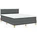 Letto con Box Spring e Materasso Grigio Scuro 140x200 cm Tessuto - Foto miniatura 3