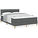 Letto con Box Spring e Materasso Grigio Scuro 140x200 cm Tessuto - Foto miniatura 4