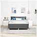 Letto con Box Spring e Materasso Grigio Scuro 140x200 cm Tessuto - Foto miniatura 5