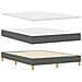 Letto con Box Spring e Materasso Grigio Scuro 140x200 cm Tessuto - Foto miniatura 6