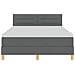 Letto con Box Spring e Materasso Grigio Scuro 140x200 cm Tessuto - Foto miniatura 8