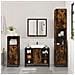 Set Mobili da Bagno 2 pz Rovere Fumo in Legno Multistrato - Foto miniatura 4